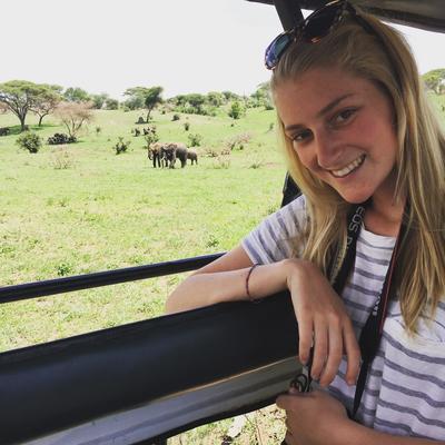Rachael on a safari in Tanzania Rachael on a safari in Tanzania