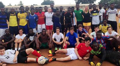 At the sports project in Ghana At the sports project in Ghana
