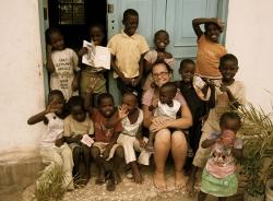 With local kids With local kids