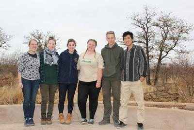 A group photo of the Conservation volunteers in Botswana A group photo of the Conservation volunteers in Botswana