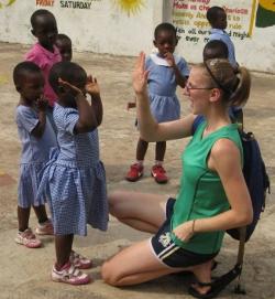 Playing with the children