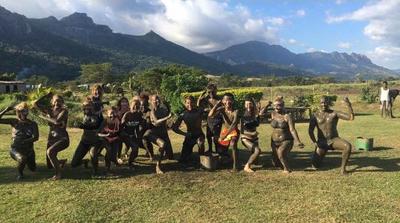 Volunteers visit the mud baths in Fiji Volunteers visit the mud baths in Fiji