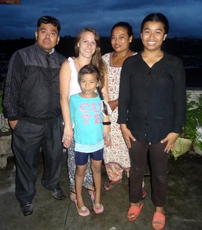 Zoe and her host family Zoe and her host family