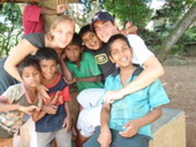 Avec les enfants du projet
