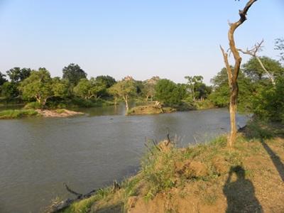 Le Limpopo, frontière naturelle entre le Botswana et l'Afrique du Sud Le Limpopo, frontière naturelle entre le Botswana et l'Afrique du Sud
